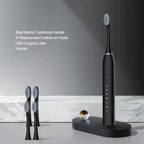 Two Pack Electric Toothbrushes, Rechargeable for Adults and Teens with 8 Brush Heads
