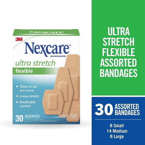 Nexcare Comfort Flexible Fabric Adhesive Bandages, Assorted Sizes, 150 Count (Pack of 5)
