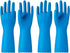 PACIFIC PPE 2 Pairs Reusable Dishwashing Cleaning Gloves, Latex Free, Cotton Lining, Blue, Large