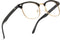 Cyxus Blue Light Glasses for Men Women, Browline Frame Computer Glasses, UV Protection, Reduce Eye Strain (8356T01 Gold