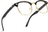 Cyxus Blue Light Glasses for Men Women, Browline Frame Computer Glasses, UV Protection, Reduce Eye Strain (8356T01 Gold