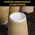 SPRINGPACK 100 pack 12 oz Disposable Paper Coffee Cups with Lids, Ripple Wall Insulated To Go Coffee Cups for Hot/Cold