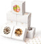 Shallive 4-Inch Small Cookie Boxes, 50 Pcs White Bakery Treat Boxes with Window for Gifting, To-go Containers