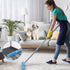Landhope Fur Remover Broom, Rubber Broom with Squeegee Long Handle, 50 inches Sweeping Rug Brush
