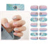 SIUSIO 112pcs Full Nail Wraps Stick on Gel Nail Polish Strips, Elegant Gradient Glitter Nail Art Sticker with Crystal