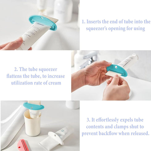 LERAO Squeezer,6Pcs Toothpaste Toothpaste Tube Squeezer Toothpaste Dispenser for Bathroom