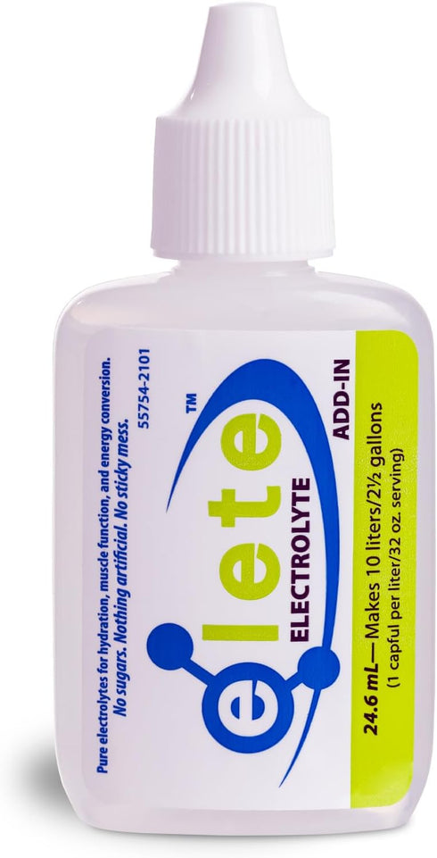 elete Electrolyte Add-In, 1 Pocket Bottle, 4 Essential Electrolytes Concentrate - All Natural, 24.6mL