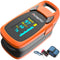 Fingertip Pulse Oximeter with Plethysmograph, Large OLED Digital Display Blood Oxygen Saturation Monitor (Red-Orange)