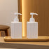 Refillable Plastic Pump Bottle, Empty Lotion Soap Dispenser Liquid Container, 15oz/450ml White, 2 Pack for Bathroom
