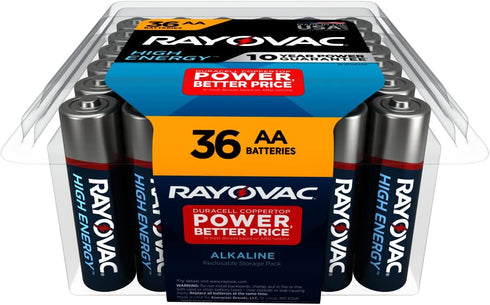 Rayovac AA Batteries, Double A Alkaline, 36 Count