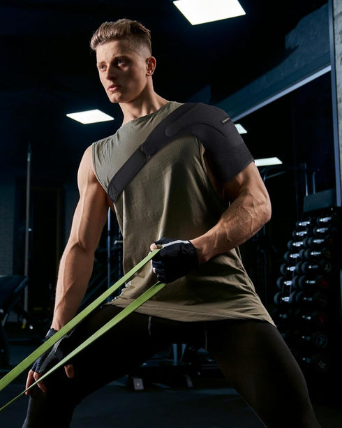 Komoko Shoulder Brace for Pain Relief, Rotator Cuff Support and Arm Sling, Adjustable for Left and Right Arm