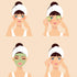 White Elastic Terry Cloth Spa Headband, 8 Pack Washable Makeup Headband with Magic Tape