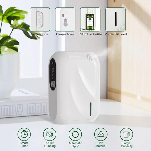 Zinyeme 1000 Scent Air Machine for Home, Sq. Ft Coverage Waterless Essential Oil Diffuser with Cold Air Diffusion Tech