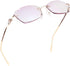 LifeArt Blue Light Blocking Glasses, Computer Reading Glasses, Anti Blue Rays, Stylish Rimless Frame Tinted Lens (+2.50