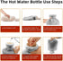 Hot Water Bottle with Soft Cover, 2 Liter Large, Removable Hot Water Bag for Pain Relief, Neck and Shoulders, Feet