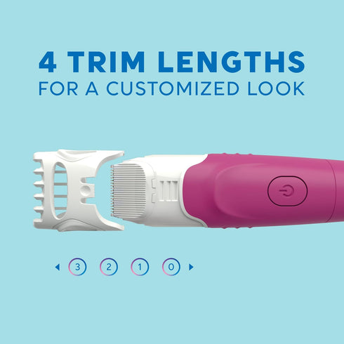 Schick Hydro Silk TrimStyle Razor - 2-in-1 Bikini Trimmer for Women, Includes 1 Handle, 3 Refills & Battery