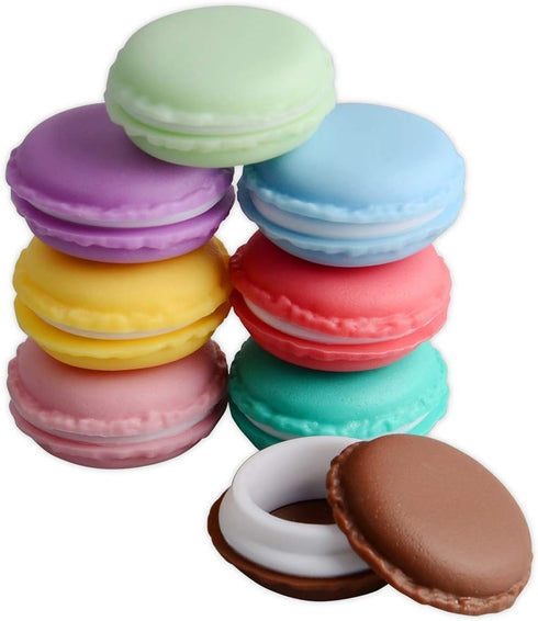 Coolrunner Mini Macaron Case, Cute Pill Box, Colorful Jewelry Storage Box, 8PCS Shape Storage Container