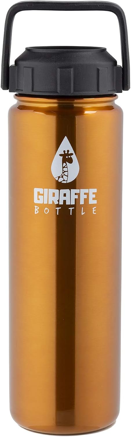 24oz Stainless Steel Drinking Bottle with Insulated and Direct-Drink Lids in Burnt Orange