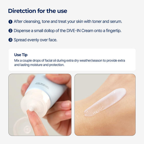 Torriden DIVE IN Cream 80ml - Facial Moisturizer for Sensitive, Oily Skin with Hyaluronic Acid