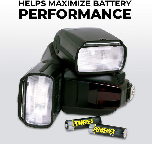 Powerex PRO High Capacity Rechargeable AA NiMH Batteries, 1.2V, 2700mAh, 8-Pack