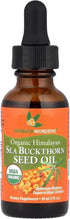 Sea Buckthorn Seed Oil, 100% Certified Organic, 1 FL OZ