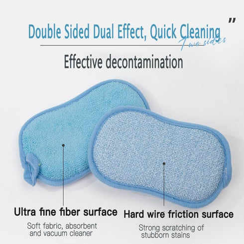 WANWLI 6-Pack) Dish Sponge Kitchen Sponges,Scrub Sponges,Double Sided Cleaning,Non Scratch,Ultra fine Fiber