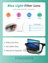 Eyekepper Blue Light Blocking Computer Reading Glasses for Men and Women, Black