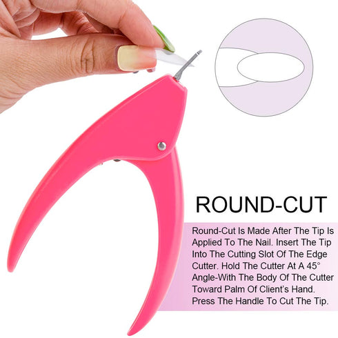 Nail Tip Clipper Edge Cutter Adjustable Stainless Steel False Artificial Acrylic Trimmer for Manicure Pedicure, Sharp
