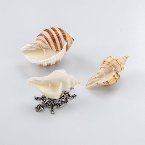 Handmade Natural Scented Candles - Conch Shell Soy Wax Candles Scented with