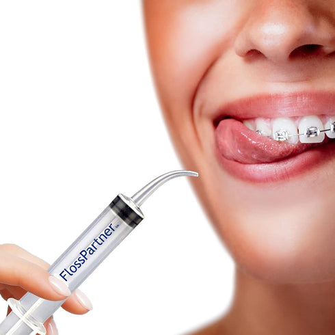 FlossPartner Dental Pick Water Flosser - Cordless Portable Pocket Size for Teeth, Gums, and Braces