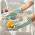 URSMART Dishwashing Household Gloves, 6 Pairs Rubber Latex Waterproof for Kitchen Dish Washing Laundry Cleaning (Color