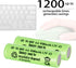 1.2V NiMH Rechargeable AA 1600mAh Batteries, 12 Packs Pre-Charged for Solar Lights and Household Devices