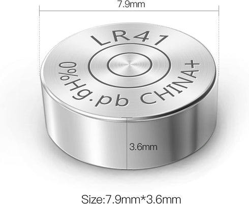 40-Pack LR41 AG3 392 192 SR41 384 736 L736F 1.5V Button Cell Batteries