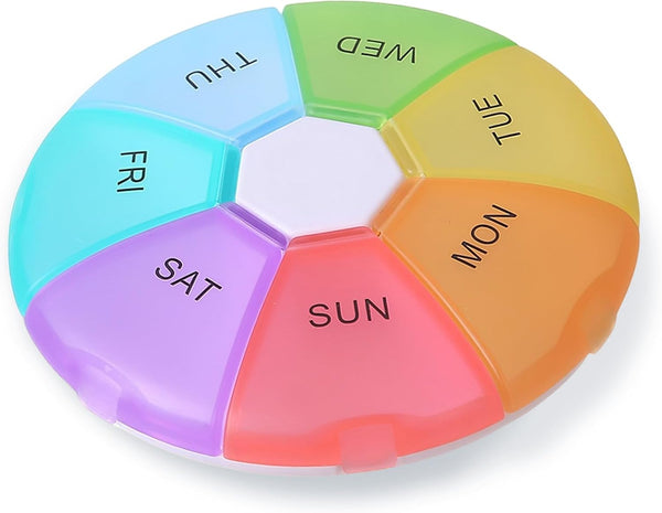OxtraCare Weekly Pill Organizer, 7-Day Pill Box with Large Compartments, Medical Bedside &
