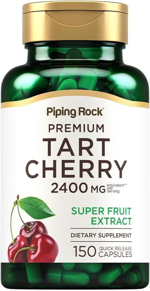Piping Rock Tart Cherry Extract Capsules, 2400mg | 150 Pills | Premium Super Fruit | Non-GMO, Gluten Free