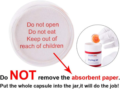 Hearing Aids Drying Kit, Includes Drying Jar and Two Drying Capsules (60 * 85mm)