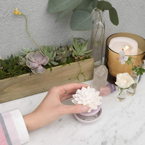 Pink Porcelain Aroma Diffuser for Calm and Relaxation