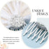 Latious Wedding Bride Flapper Feather Hair Comb with White Crystal, 1920s Hair Clip Fascinator for Women