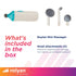 Rolyan Mini Massager with Battery, Handheld Compact Massager with Interchangeable Heads Reduces Scar Visibility, Quiet