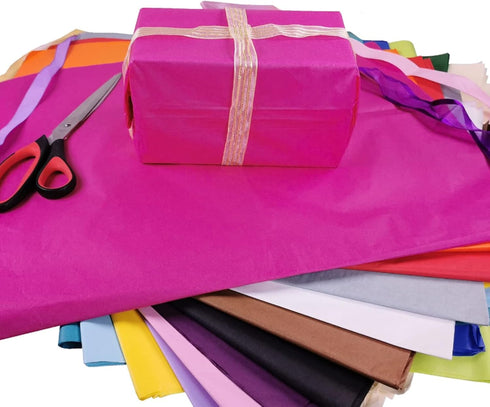 RUSPEPA Hot Pink Gift Wrapping Tissue Paper, 25 Sheets for Art Crafts, DIY, Birthday, Wedding, 19.5 x 27.5 inches