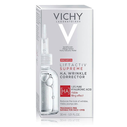 Vichy LiftActiv H.A. Wrinkle Corrector Hyaluronic Acid Serum for Face, 1.5% Hyaluronic Acid + Vitamin C, Anti Aging