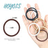 HOYOLS Ponytail Holders Hair Ties, No Metal Braided Bands, Elastic Thick Tie for Women, 50 Count, Brown