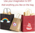 AZOWA Medium Gift Bags Light Green Kraft Paper Bags with Handles, 12 CT (7.5 x 3.9 x 9.8 in)