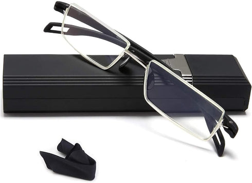 EYEURL Reading Glasses Half Frame Computer Readers for Men and Women, +2.25 Blue Screen Lightweight
