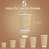 Luckypack Cups_12 oz 100 pcs,12oz Hot Paper Disposable Insulated Corrugated Sleeve Ripple Wall Paper Cup Cups