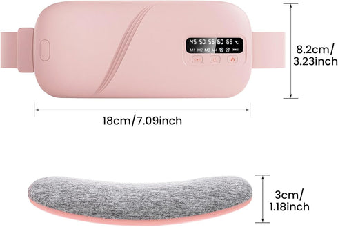 Kobzipanda 5 4 Electric Heating Pad for Lower Back Pain - Rechargeable Lower Back Heat Wrap with Heat & Massage Modes