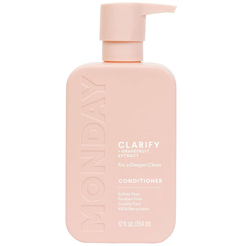 MONDAY HAIRCARE Clarify Shampoo and Conditioner Set 12oz for Oily Hair with Grapefruit Extract