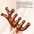 Set 7-Prong Sandalwood Massage Comb Gift - Wooden Scalp Massager & Gua Sha Tool for Head, Neck, Face, Shoulders