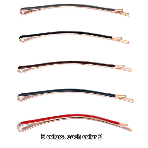 Yishenyishi Curved Jumbo Bobby Pins Pack of 10 Hair Clips (Mixed Color)