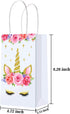 SATINIOR 12 Packs Unicorn Party Favor Bags - Goodie Treat Gift Candy Bags with Handle for Birthday Party Suppliers Baby
